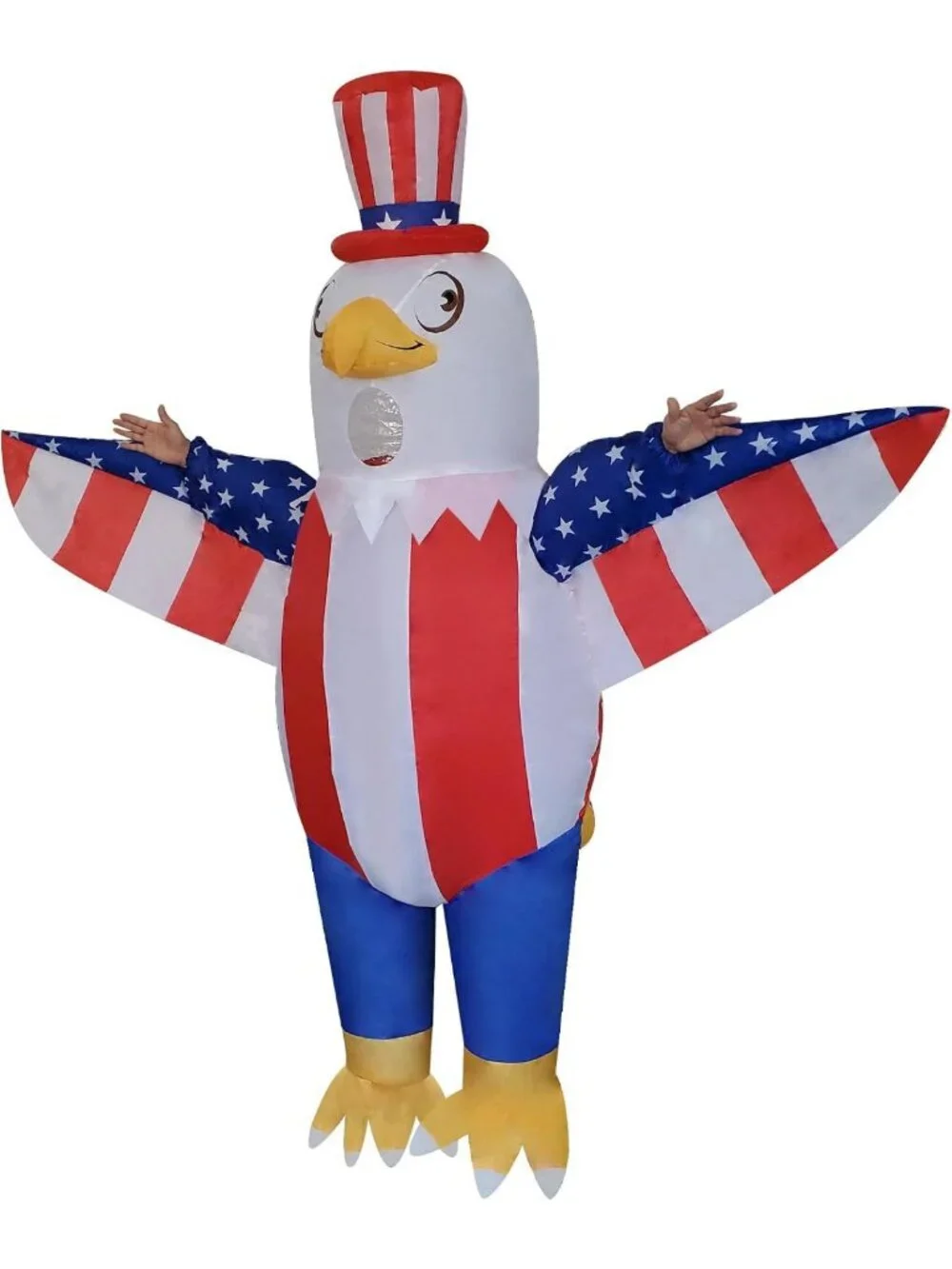 Patriotic Bald Eagle Inflatable Costume for Adults - Fun 4th of July Party